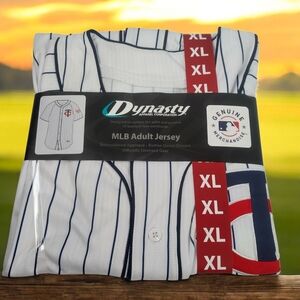 Minnesota Twins Majectic Men's XL MLB Dynasty Series Button Up Team Jersey NEW
